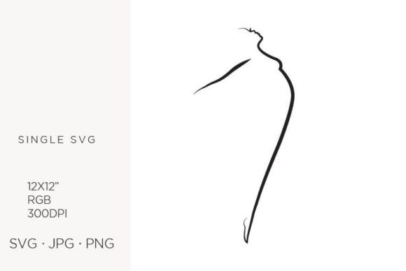Abstract, Elegant Female Figure, Vector Graphics