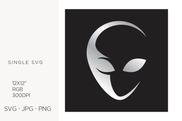 Alien Head, Vector Logo Icon: Graphics for Creative Selling