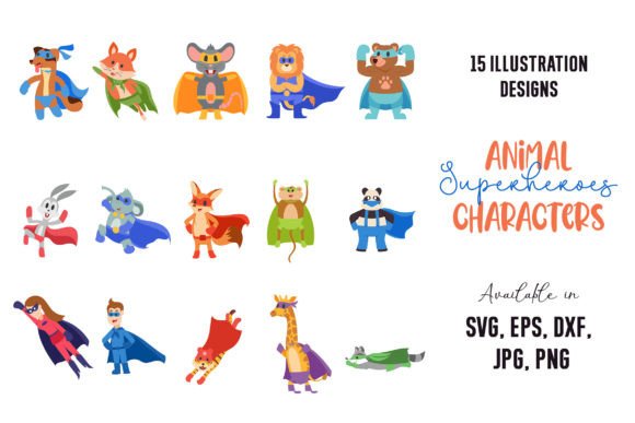 Animal Superhero Characters Graphics