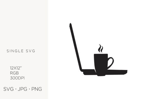 Cup of Coffee and Laptop Graphics