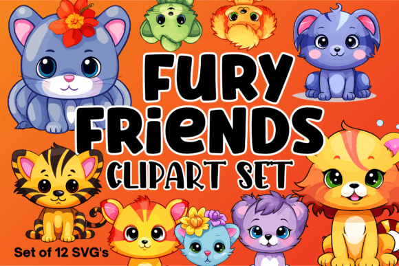 Fury Friends Animal Clipart Graphics