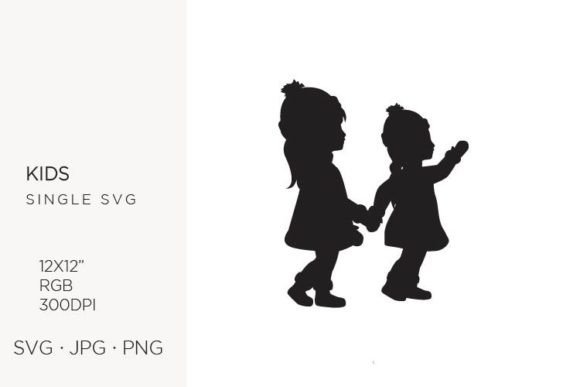 Girls in Winter Cloth, Vector Graphics