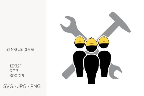 Hammer and Wrench and Human Figures Graphics