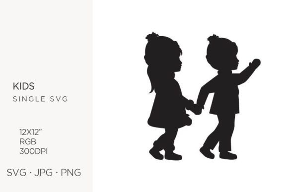 Little Boy and Girl in Winter Outfit Graphics