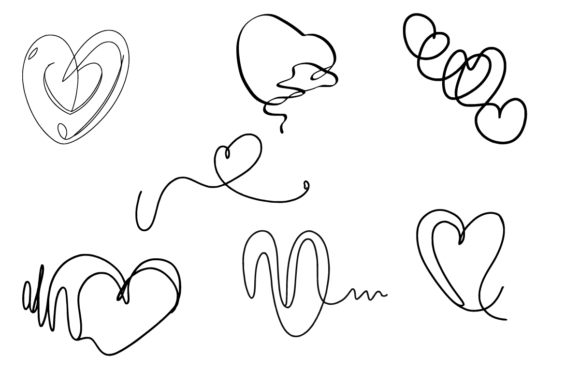 Love Line Art Hearts Collection: Graphics & Illustrations for Branding