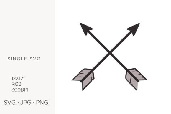 Native American Crossed Arrows Graphics and Illustrations