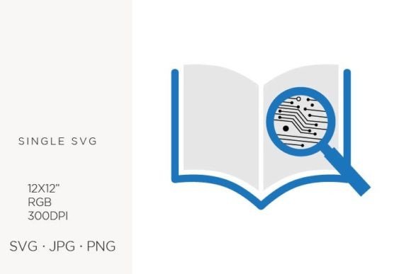 Open Book, City and Circuit Board Graphics