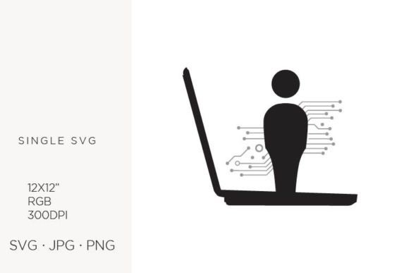 Person, Circuit Board and Laptop Graphics
