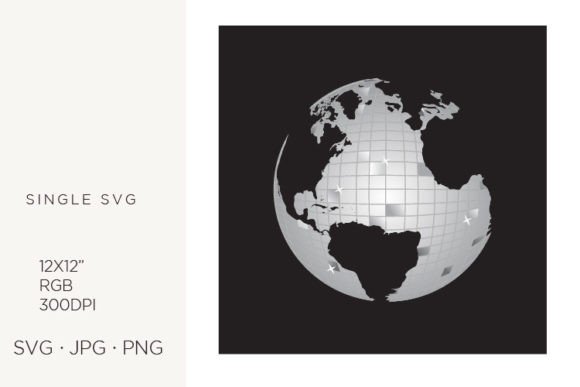 Planet Earth as Part of Disco Ball: Graphics and Illustrations
