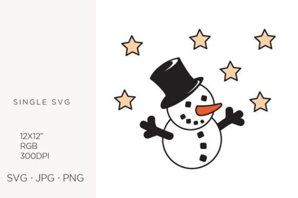 Snowman with Hat Graphics and Illustrations