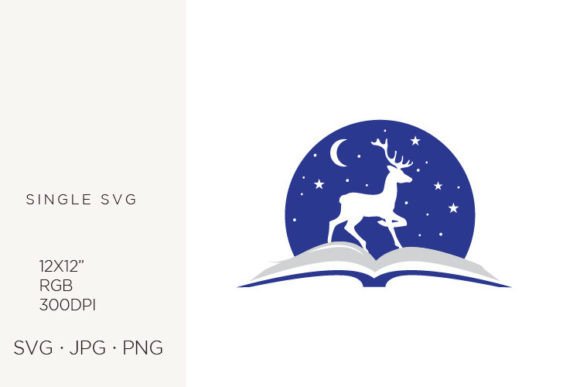 Story Book, Deer and Night Sky: Graphics and Illustrations