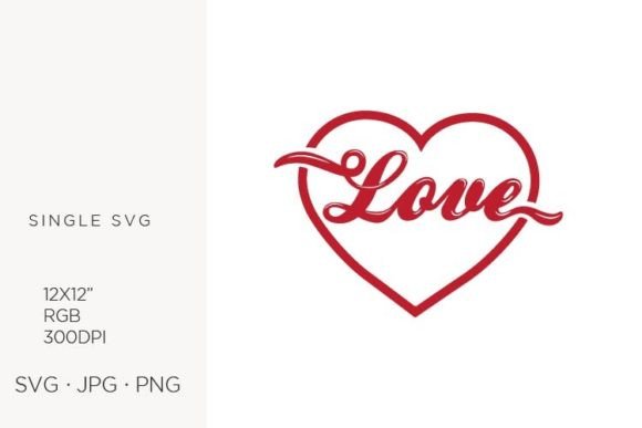 Typographic Word Love: Graphics and Illustrations