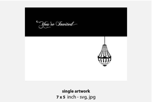 Vintage Chandelier, Vector Graphics
