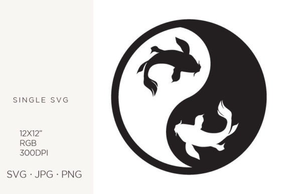 Yin Yang, Balance Symbol, Fish Graphics