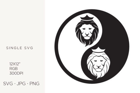 Yin Yang, Balance Symbol, Lion King Graphics